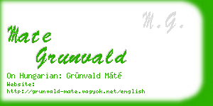 mate grunvald business card